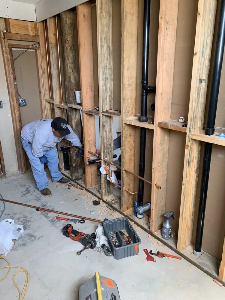 Commercial rough-in plumbing for Gas Line Repair in Old Uptown Historic District